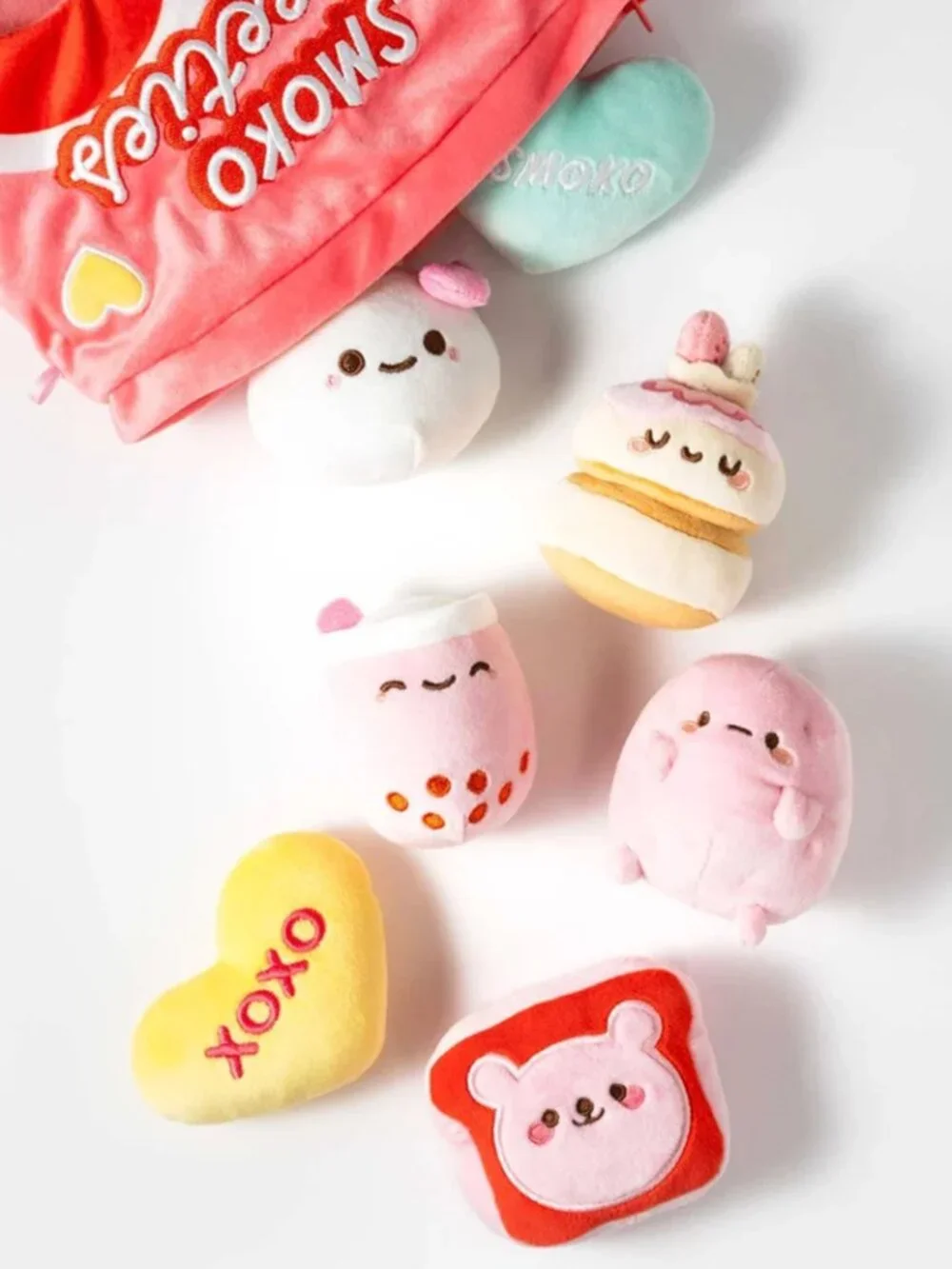 Smoko Sweeties Plush Bag 9pc Removable Plush Set Valetines Brand NWT